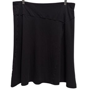 Patagonia Skirt Women's Size Large Black Vitaliti Organic Cotton Wrap A-line